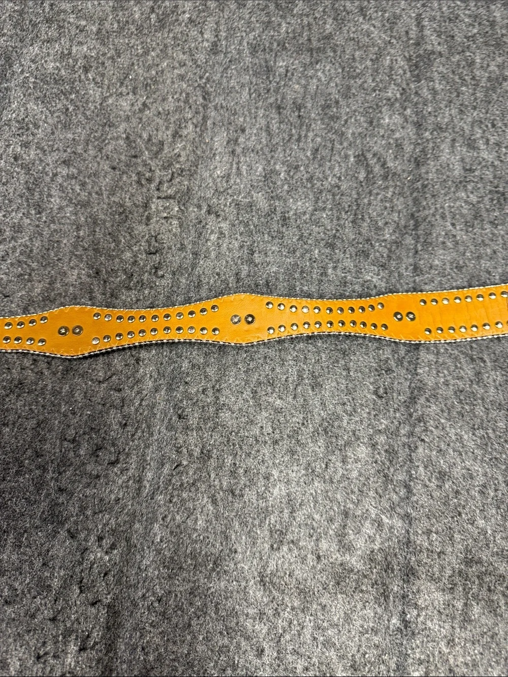 Nocona Tan Leather Studded Western Belt